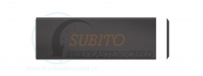 Klingelschild Sonnex 51 x 19 Alu schwarz matt
